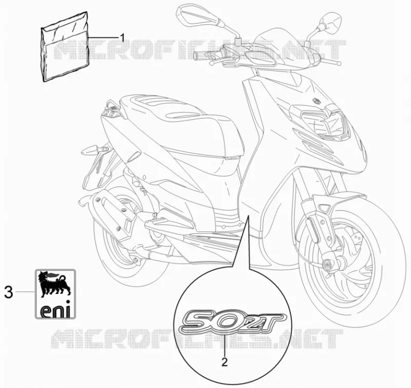 Plates - Emblems PIAGGIO PIAGGIO-SCOOTER 50 TYPHOON 2011  Typhoon 2T Euro 3