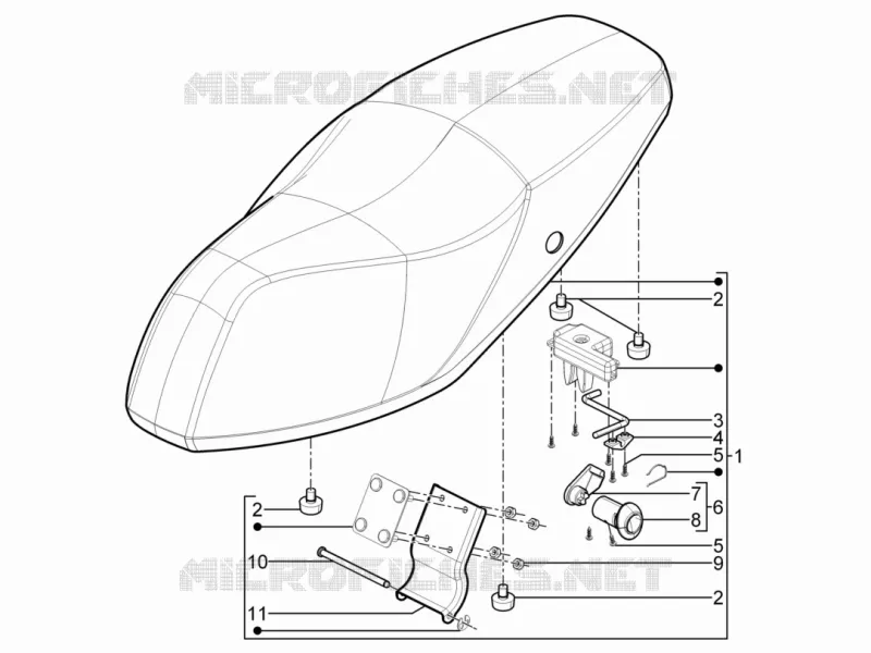 Saddle/seats PIAGGIO PIAGGIO-SCOOTER 50 TYPHOON 2011  Typhoon 2T Euro 3