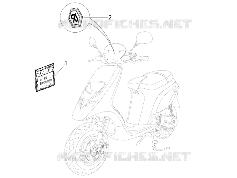 Plates - Emblems PIAGGIO PIAGGIO-SCOOTER 50 TYPHOON 2008  Typhoon Serie Speciale