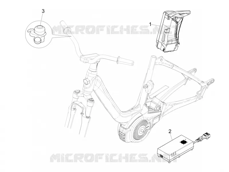Relais - Batterie - Avertisseur sonore PIAGGIO PIAGGIO-BICYCLE Electric WI-BIKE 2017  Wi-Bike Mas Deore Active