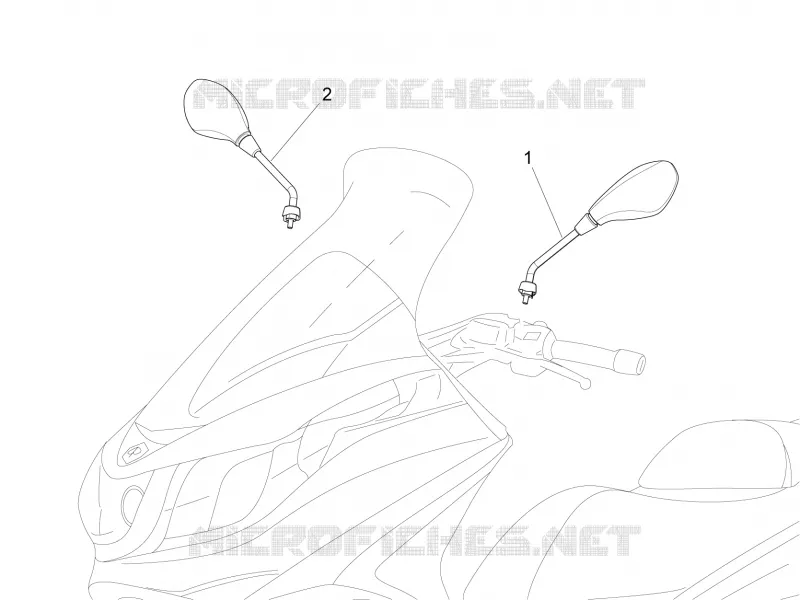 Driving mirror/s PIAGGIO PIAGGIO-SCOOTER 125 X10 2012  X10 4T 4V I.E. E3