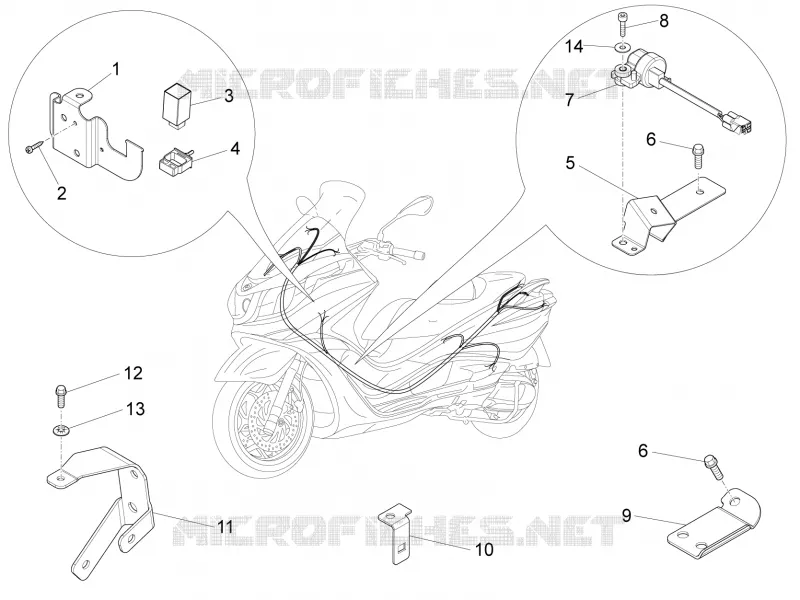 Electrical system components PIAGGIO PIAGGIO-SCOOTER 125 X10 2013  X10 4T 4V I.E. E3