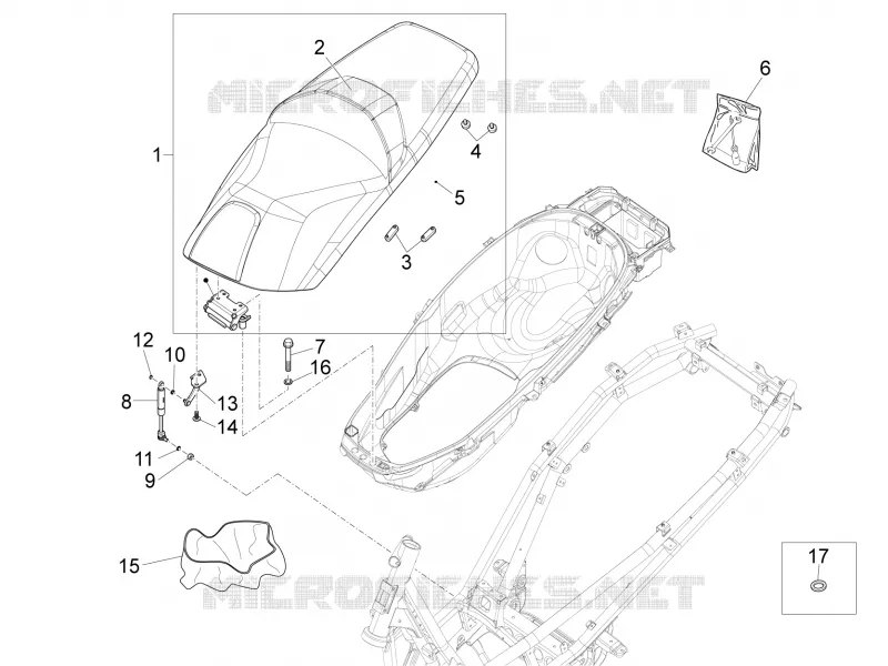 Saddle/seats PIAGGIO PIAGGIO-SCOOTER 125 X10 2014  X10 4T 4V I.E. E3