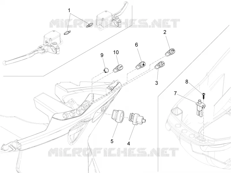 Selectors - Switches - Buttons PIAGGIO PIAGGIO-SCOOTER 125 X10 2014  X10 4T 4V I.E. E3