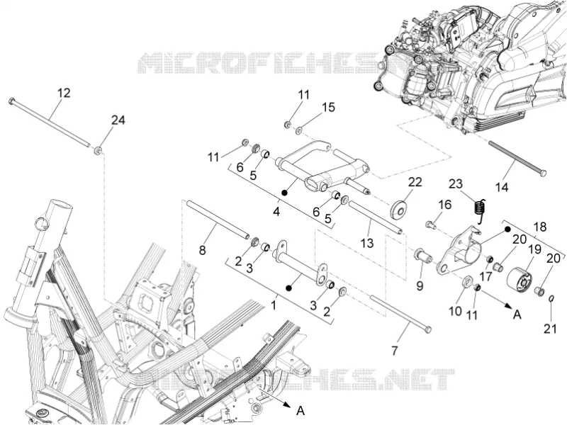 Swinging arm PIAGGIO PIAGGIO-SCOOTER 125 X10 2012  X10 4T 4V I.E. E3