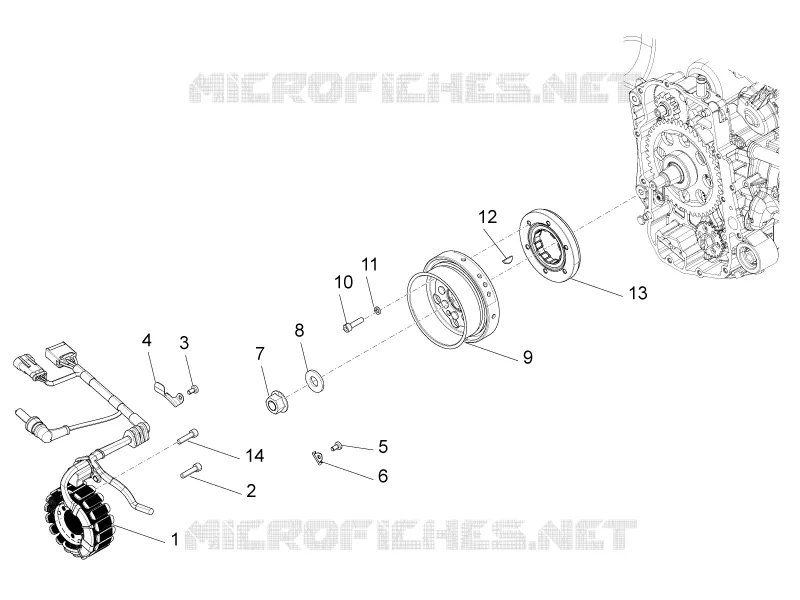 Flywheel magneto PIAGGIO PIAGGIO-SCOOTER 350 X10 2014  X10 4T 4V I.E. E3
