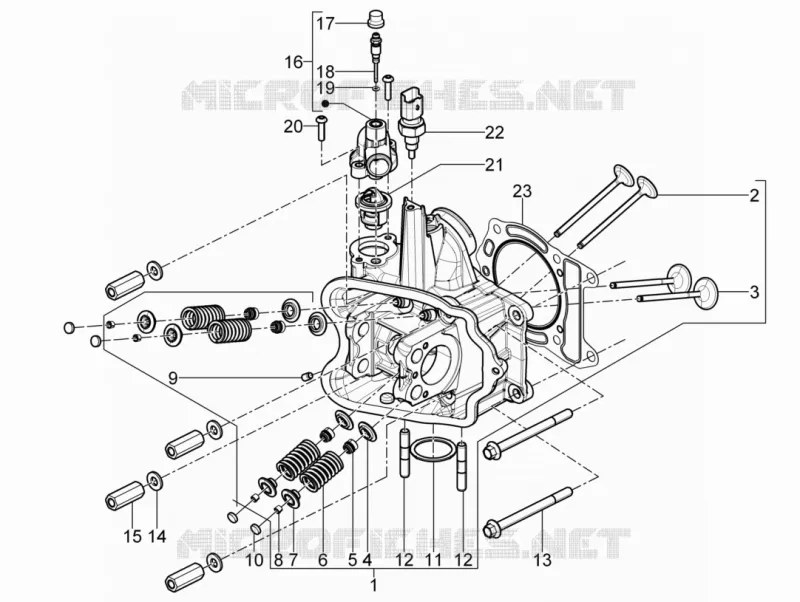 Head unit - Valve PIAGGIO PIAGGIO-SCOOTER 350 X10 2014  X10 4T 4V I.E. E3