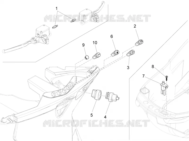 Selectors - Switches - Buttons PIAGGIO PIAGGIO-SCOOTER 350 X10 2014  X10 4T 4V I.E. E3