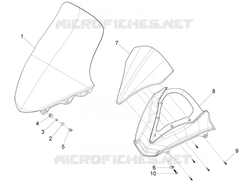 Windshield - Glass PIAGGIO PIAGGIO-SCOOTER 350 X10 2014  X10 4T 4V I.E. E3