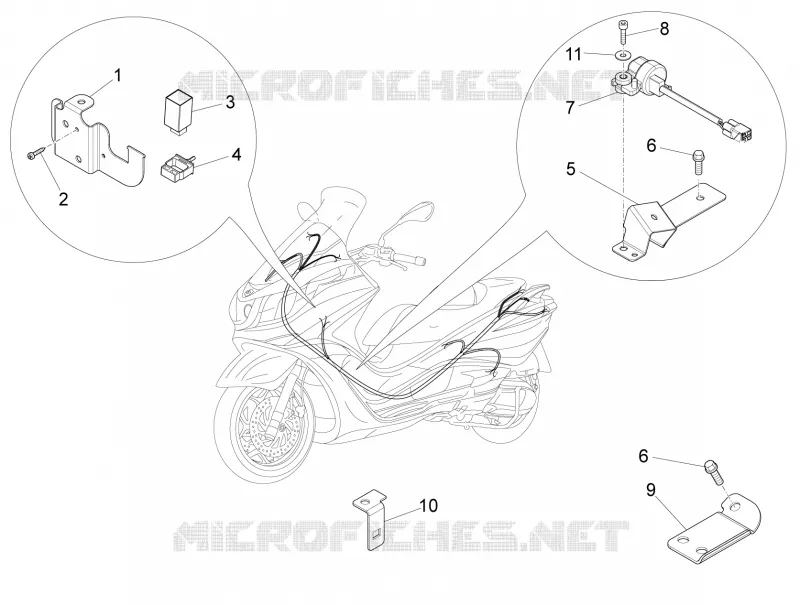 Electrical system components PIAGGIO PIAGGIO-SCOOTER 500 X10 2012  X10 4T 4V I.E. E3