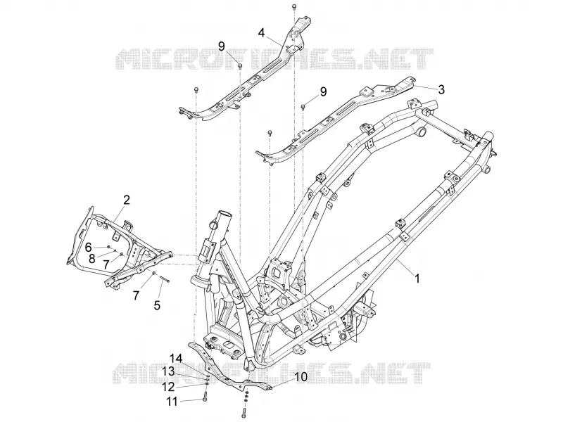 Frame/bodywork PIAGGIO PIAGGIO-SCOOTER 500 X10 2012  X10 4T 4V I.E. E3