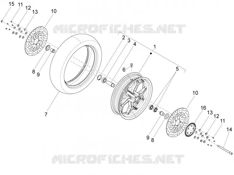 Front wheel PIAGGIO PIAGGIO-SCOOTER 500 X10 2013  X10 4T 4V I.E. E3