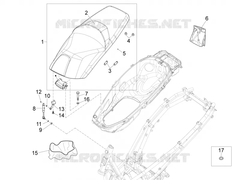 Saddle/seats PIAGGIO PIAGGIO-SCOOTER 500 X10 2013  X10 4T 4V I.E. E3