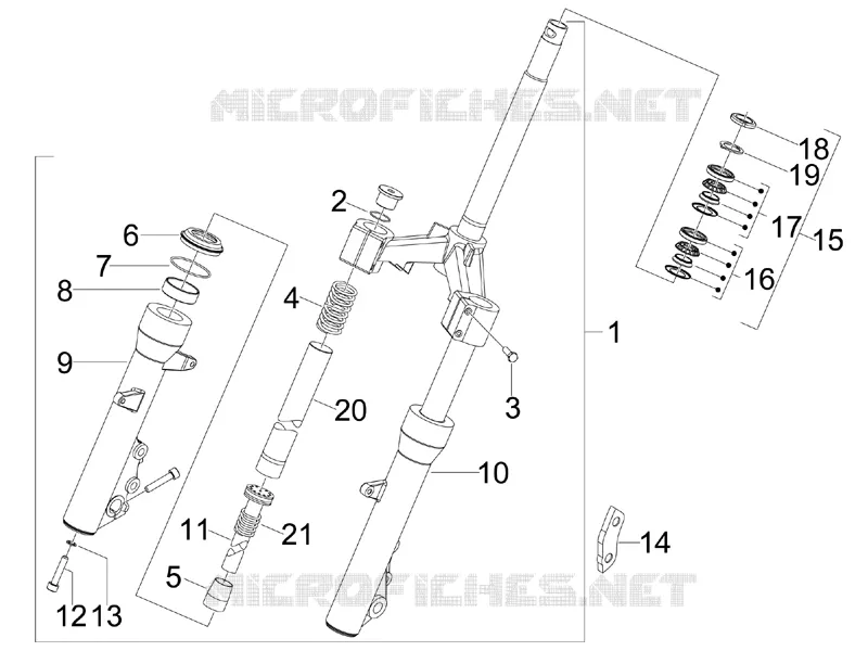Fork/steering tube - Steering bearing unit PIAGGIO PIAGGIO-SCOOTER 125 X7 2008  X7 Euro 3