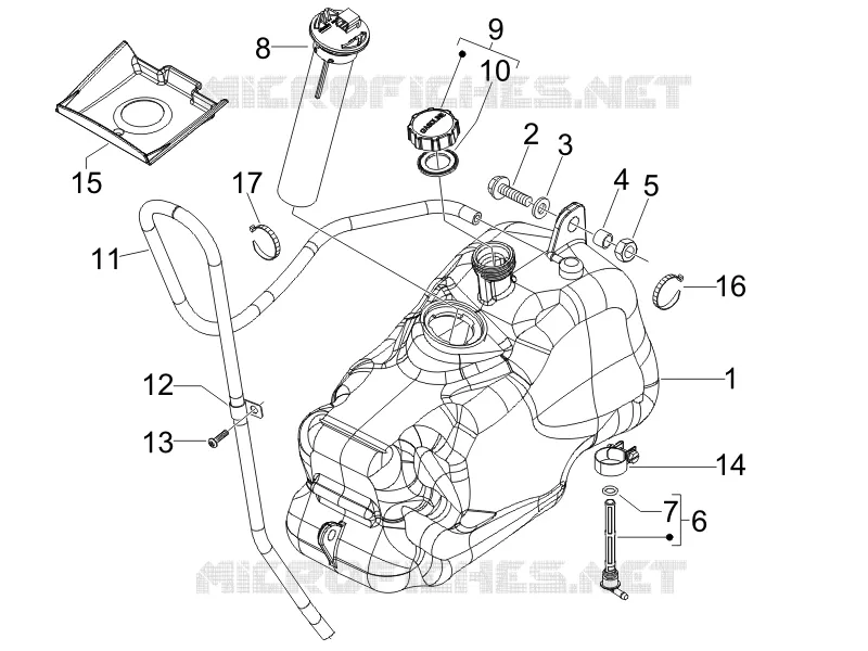 Fuel tank PIAGGIO PIAGGIO-SCOOTER 125 X7 2008  X7 Euro 3