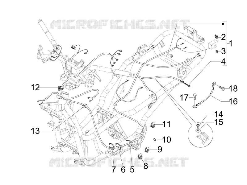 Main cable harness PIAGGIO PIAGGIO-SCOOTER 250 X7 2008  X7 ie Euro 3