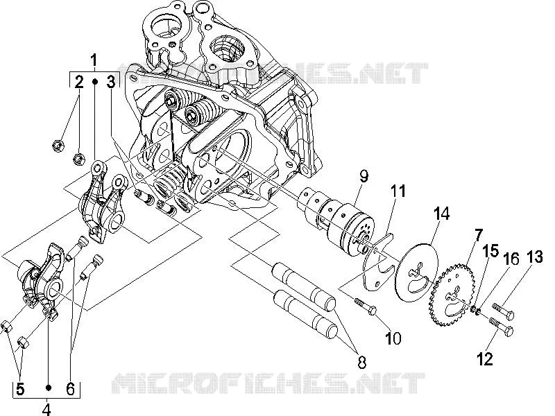 Rocking levers support unit PIAGGIO PIAGGIO-SCOOTER 125 X8 2005  X8 Potenziato