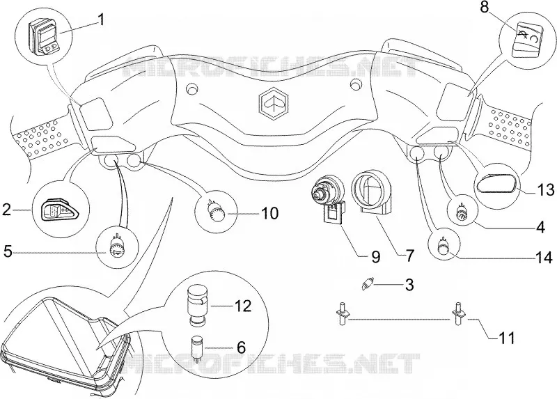 Selectors - Switches - Buttons PIAGGIO PIAGGIO-SCOOTER 125 X8 2005  X8 Potenziato