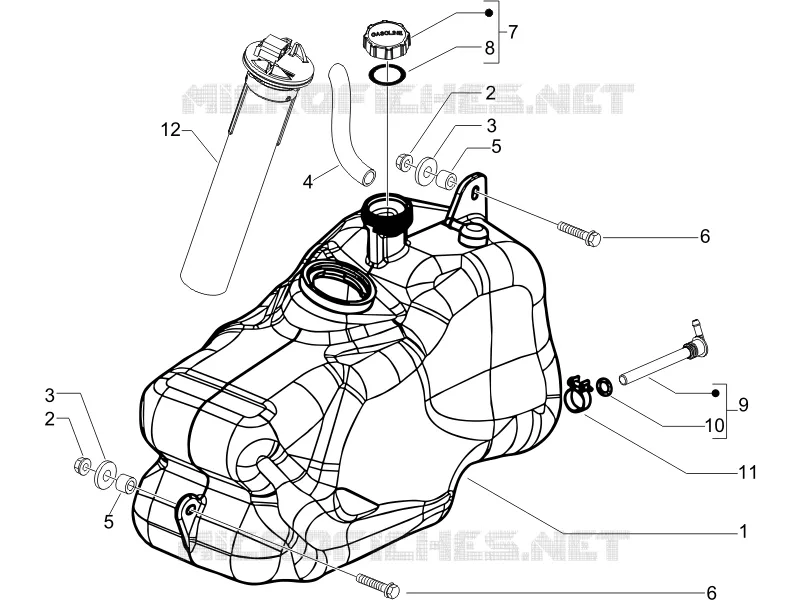 Fuel tank PIAGGIO PIAGGIO-SCOOTER 125 X8 2006  X8 Premium Euro 2