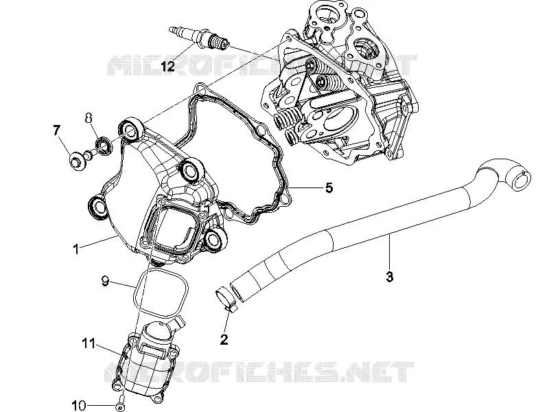 Cylinder head cover PIAGGIO PIAGGIO-SCOOTER 125 X8 2007  X8 Premium Euro 3