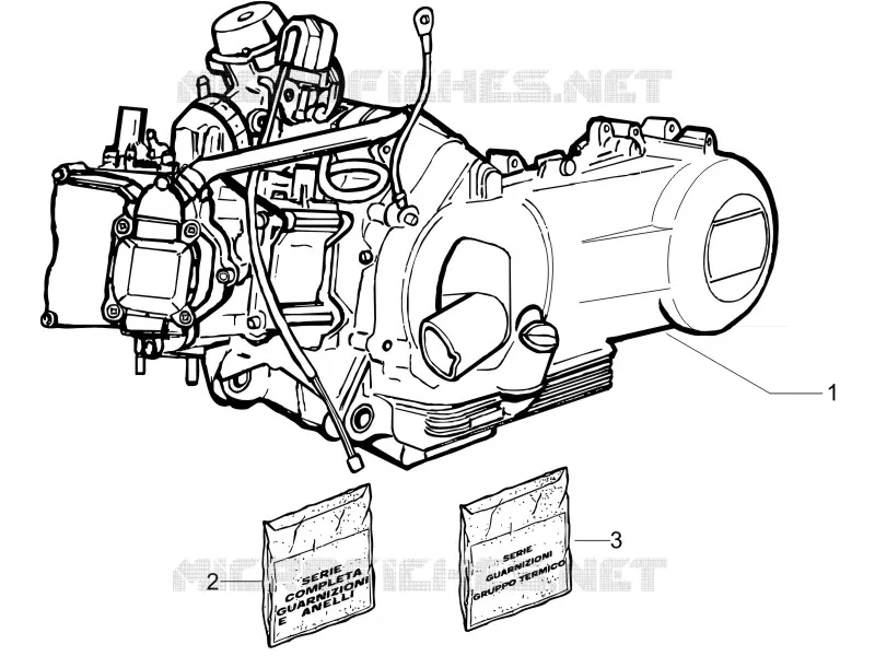 Engine, assembly PIAGGIO PIAGGIO-SCOOTER 125 X8 2007  X8 Premium Euro 3