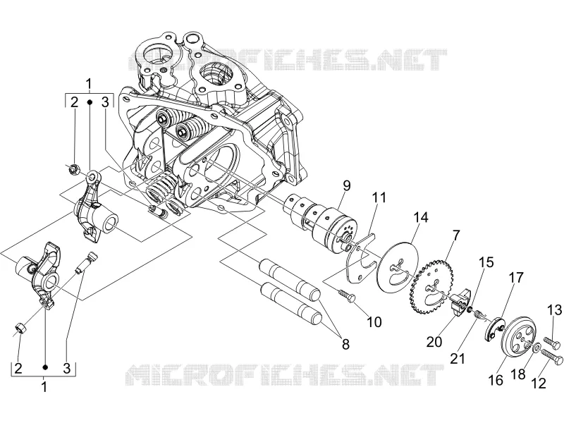 Rocking levers support unit PIAGGIO PIAGGIO-SCOOTER 150 X8 2008  X8 Street Euro 2
