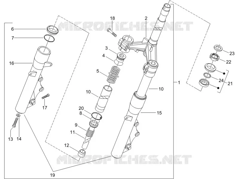 Fork/steering tube - Steering bearing unit PIAGGIO PIAGGIO-SCOOTER 250 X8 2008  X8 ie