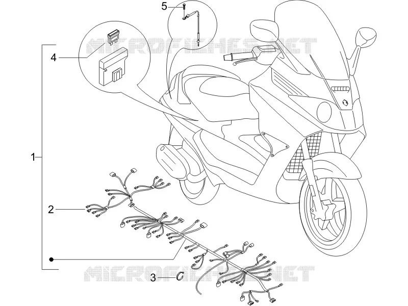 Main cable harness PIAGGIO PIAGGIO-SCOOTER 250 X8 2007  X8 ie