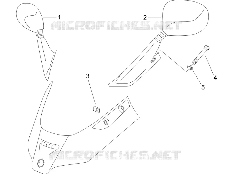 Driving mirror/s PIAGGIO PIAGGIO-SCOOTER 250 X8 2006  X8 ie