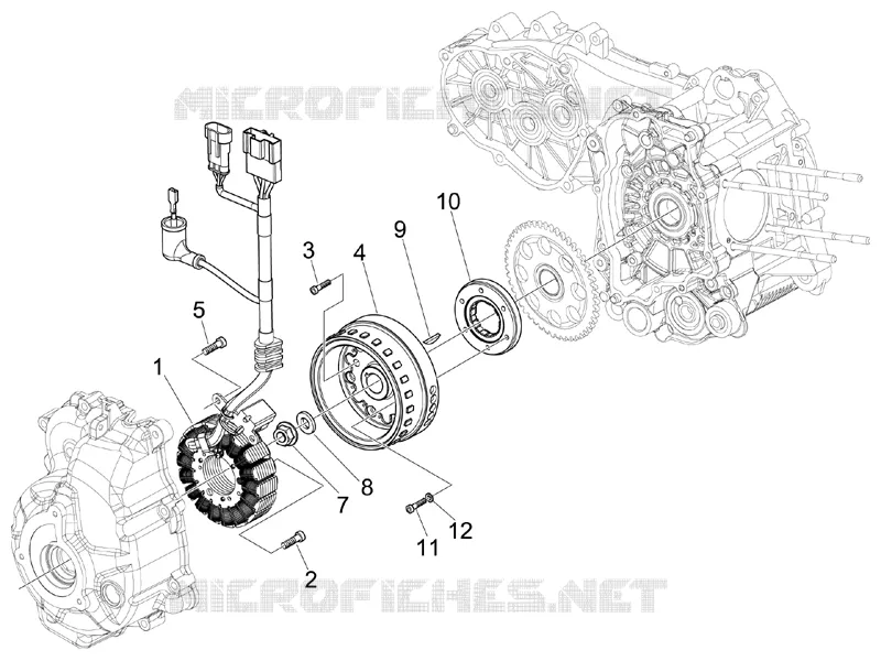Flywheel magneto PIAGGIO PIAGGIO-SCOOTER 250 X8 2008  X8 ie