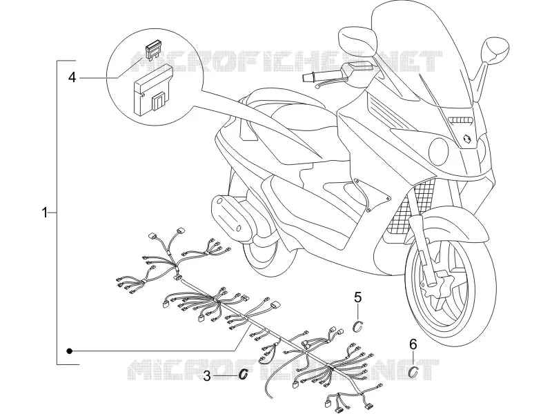 Main cable harness PIAGGIO PIAGGIO-SCOOTER 250 X8 2006  X8 ie