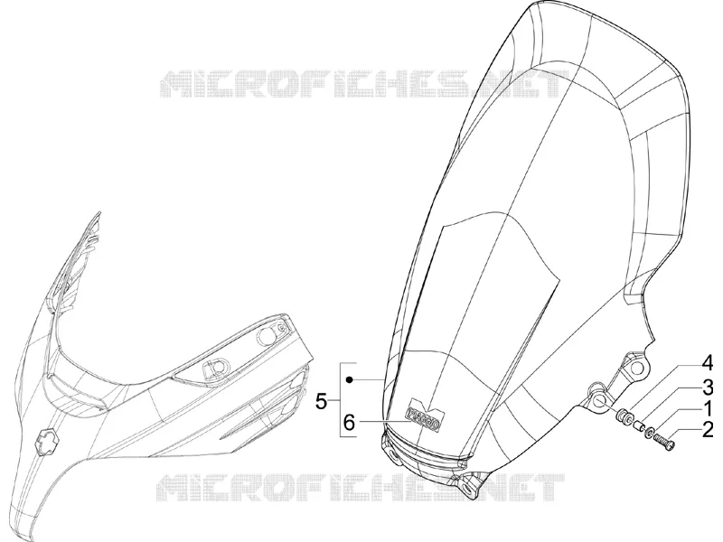 Windshield - Glass PIAGGIO PIAGGIO-SCOOTER 400 X8 2006  X8 ie (Euro 3)