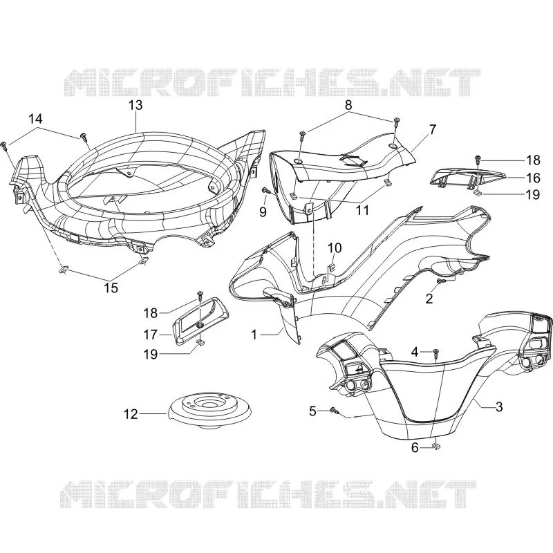 Handlebars coverages PIAGGIO PIAGGIO-SCOOTER 400 X8 2006  X8 ie Euro 3
