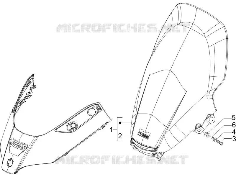 Windshield - Glass PIAGGIO PIAGGIO-SCOOTER 400 X8 2006  X8 ie Euro 3