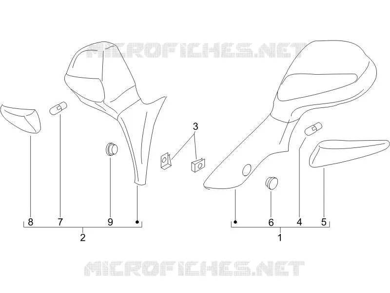 Driving mirror/s PIAGGIO PIAGGIO-SCOOTER 125 X9 2007  X9 Evolution Euro 3
