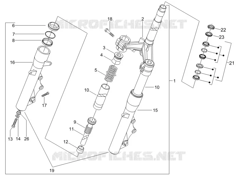 Fork/steering tube - Steering bearing unit PIAGGIO PIAGGIO-SCOOTER 400 X9 2008  X8 ie Euro 3