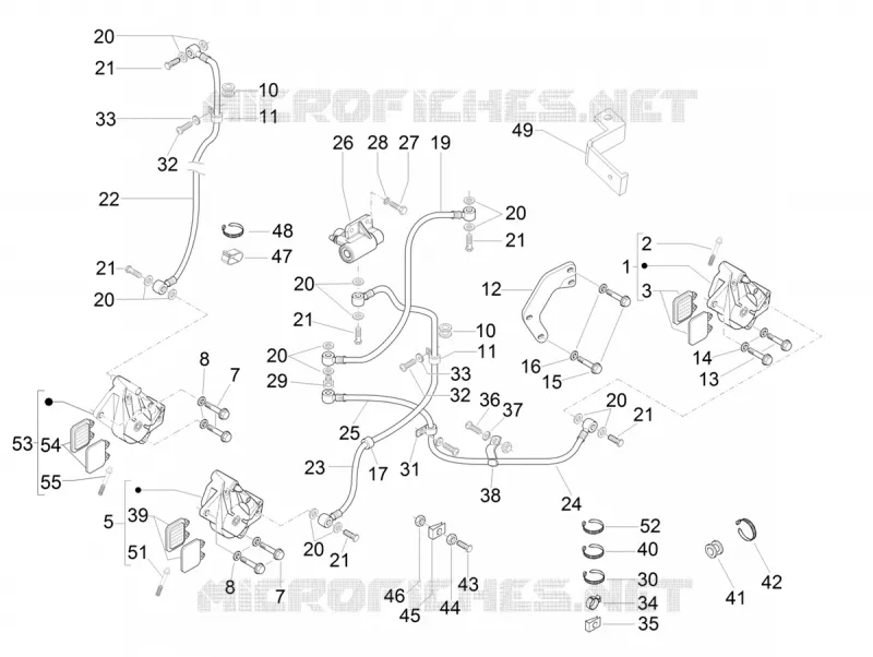 Brakes pipes - Calipers PIAGGIO PIAGGIO-SCOOTER 500 X9 2007  X9 Evolution