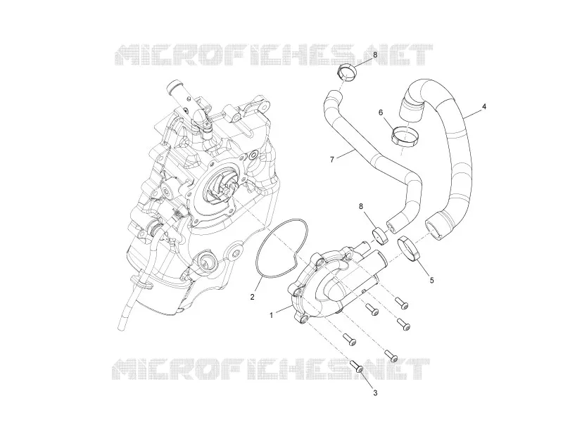 Cooler pump PIAGGIO PIAGGIO-SCOOTER 500 X9 2007  X9 Evolution