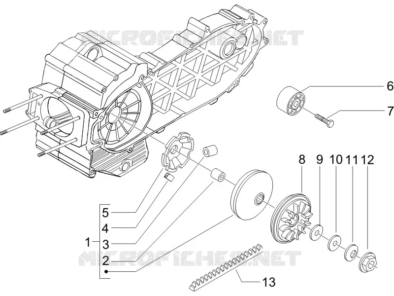 Driving pulley PIAGGIO PIAGGIO-SCOOTER 500 X9 2007  X9 Evolution