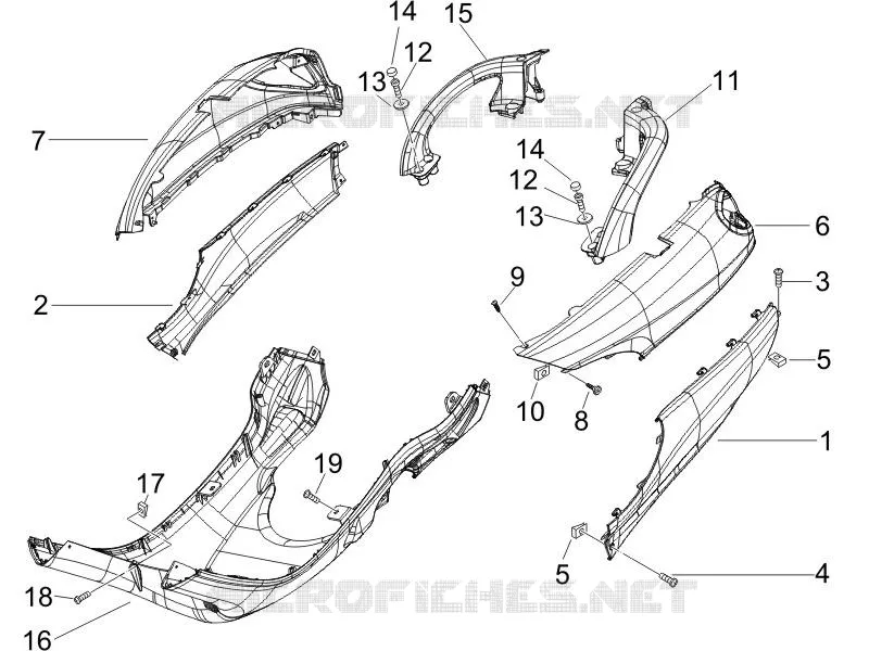 Side cover - Spoiler PIAGGIO PIAGGIO-SCOOTER 500 X9 2007  X9 Evolution