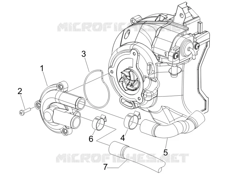 Cooler pump PIAGGIO PIAGGIO-SCOOTER 125 X-EVO 2010  X Evo Euro 3