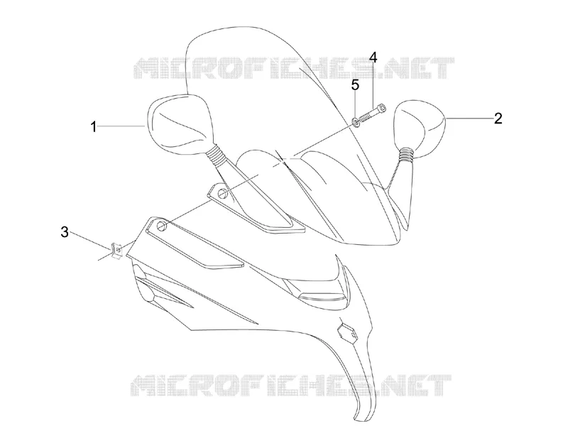 Driving mirror/s PIAGGIO PIAGGIO-SCOOTER 125 X-EVO 2011  X Evo Euro 3