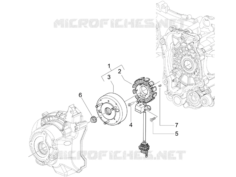Flywheel magneto PIAGGIO PIAGGIO-SCOOTER 125 X-EVO 2011  X Evo Euro 3