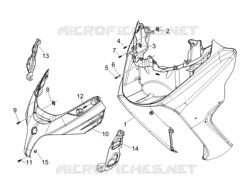 Front shield PIAGGIO PIAGGIO-SCOOTER 125 X-EVO 2016  X Evo Euro 3