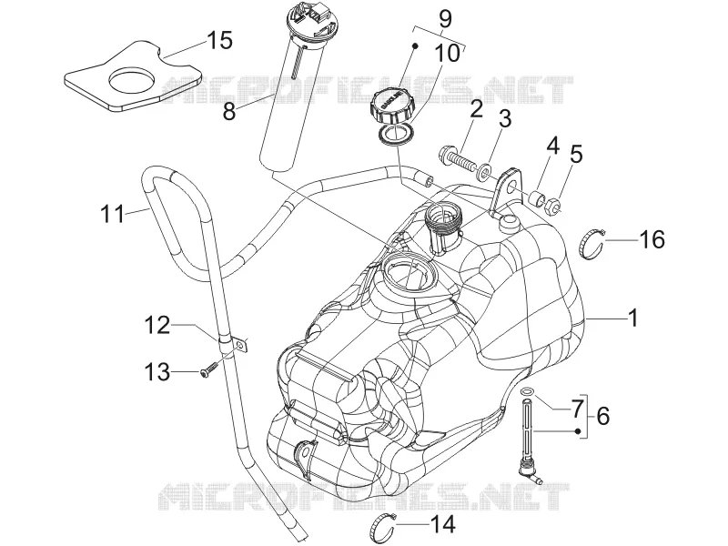 Fuel tank PIAGGIO PIAGGIO-SCOOTER 125 X-EVO 2015  X Evo Euro 3
