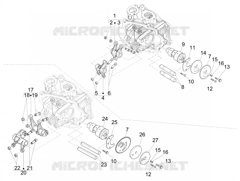 Rocking levers support unit PIAGGIO PIAGGIO-SCOOTER 125 X-EVO 2011  X Evo Euro 3