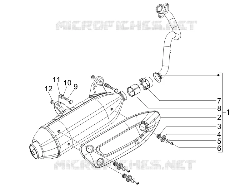 Silencer PIAGGIO PIAGGIO-SCOOTER 125 X-EVO 2016  X Evo Euro 3
