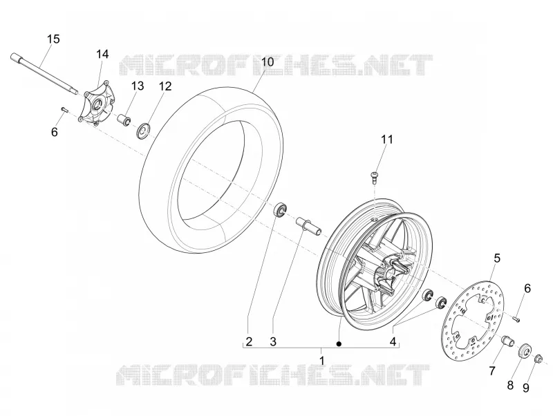 Front wheel PIAGGIO PIAGGIO-SCOOTER 125 X-EVO 2012  X Evo Euro 3