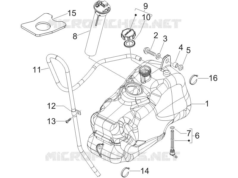 Fuel tank PIAGGIO PIAGGIO-SCOOTER 125 X-EVO 2011  X Evo Euro 3