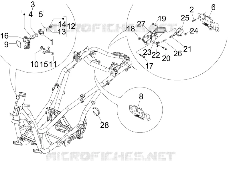 Locks PIAGGIO PIAGGIO-SCOOTER 125 X-EVO 2010  X Evo Euro 3